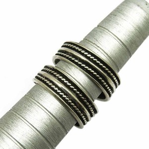 Bagues de pied indiennes uniques en argent sterling 925 oxydé, style bohème, bijoux religieux hindou Shri Ashapura - Product Image 6