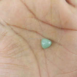 Gema Natural de Aventurina verde, cabujones triangulares de 9x9mm, Gema suelta de 3,7 Cts, IG3870 - Product Image 1