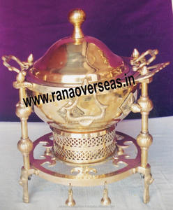 Plato de Metal de Latón Indio para Servir Comida, Equipo de Catering para Eventos y Fiestas, Disponible en Varios Estilos y Tamaños - Product Image 4