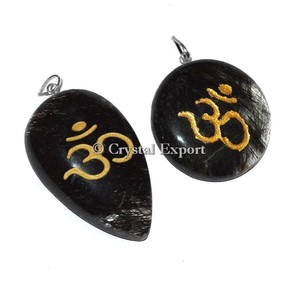 จี้ดาวห้าแฉกผสมพลอยแบน: จี้แกะสลักขายส่ง - Product Image 4