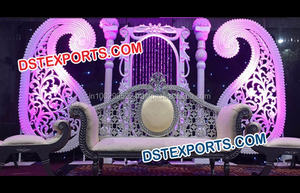 Wedding Celebration <b>Stage</b> Panels <b>Props</b> Latest Wedding Round Backdrop Panel <b>Stage</b> Fiber Panels Wedding <b>Stage</b> Decoration - Product Image 3