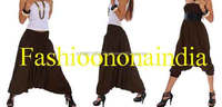 Ali BABA Pantalon Harem Genie solide Pantalon Hippie Pantalon Aladdin Yoga Gypsy Hippie Baggy Pantalon Afghani Unisex Plain Aladdin