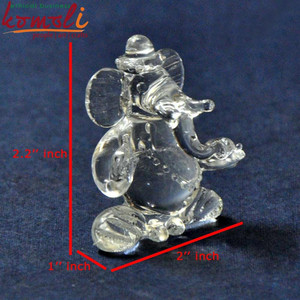 Ganesha-lampe en verre Transparent, cristal, ganlesha, cadeau de mariage - Product Image 5