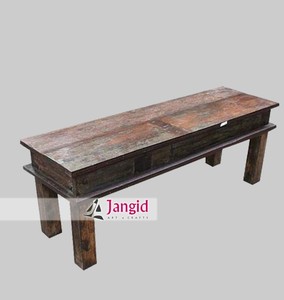 Bancas de patio de madera recuperada de la India, bancas comerciales para exteriores para restaurantes, hospitales, escuelas, salas de espera, bancas de hotel - Product Image 5