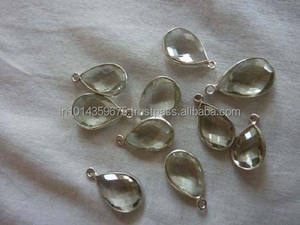 Vente en gros de connecteurs en forme de poire en améthyste verte pour pendentifs ou colliers à breloques de fête - Product Image 4
