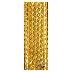 OEM 2mm 50mm oro metálico Jacquard encaje ajuste hoja de roble Mylar trenza plana Galloon Tressee cinta para accesorios al por mayor - Product Image 4