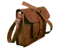 Indien fait à la main en cuir véritable marron ordinateur portable messager sac à bandoulière bureau porte-documents collège sac pour hommes et femmes sac à bandoulière