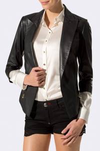 Chaqueta de Cuero Clásica Premium para Mujer VR231231 de Valeriano Romano TR Origin para Uso en Prendas - Product Image 2