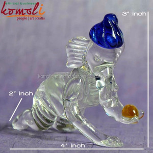 <b>Glass</b> Handicrafts Sculpture Crystal Bal Ganesha Wedding Gift India - Product Image 5