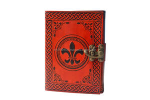 Dessins celtiques faits à la main livre des ombres sort cahiers Journal en cuir véritable fait à la main Pages blanches vierges laiton Antique C-Lock - Product Image 3