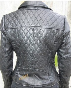 Chaqueta de Motociclista de Cuero Vacuno Acolchada de Otoño, Elegante y de Alta Calidad, Transpirable, para Chicas, Cómoda, Ajustada, Prenda Exterior - Product Image 6