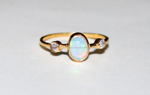 925 Bague de fiançailles en argent sterling massif attrayant en opale éthiopienne blanche de feu du fournisseur de fabrication de bijoux en pierre - Product Image 6