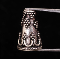 17x10 MM nouveaux accessoires à la mode grande entretoise perles en vrac cône capuchon concepteur 925 perles en argent Sterling massif au prix de gros