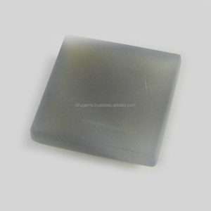 Calcedonia gris de 18 mm, 4.60 g, cabujón cuadrado, piedra preciosa de última generación para la fabricación de joyas - Product Image 2