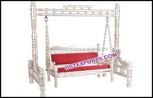 Mariage indien argent sculpté à la main Jhula balançoires de mariage indien balançoire de mariage royal Jhula australie vente en gros blanc Jhula états-unis - Product Image 6