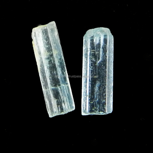 Fila de lápices de 4x11mm, piedra preciosa semipreciosa aguamarina Natural de Brasil, 1 par de 2,8 Cts para ajuste de bisel IG4708 Ishu Gems BR - Product Image 2