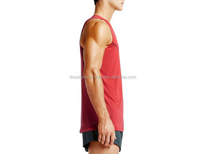 Wholesale plain mesh dry fit running custom <b>t</b>-<b>back</b> sport singlet for men - Product Image 6