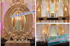 Indian Wedding <b>Backdrop</b> <b>Frame</b> Panel Decorated Wedding Mandap <b>Backdrop</b> Wedding Stage <b>Backdrop</b> <b>Frame</b> Decoration - Product Image 3