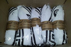 Toallas de playa redondas, hechas en Turquía, directo del fabricante, Colección RBT del sol griego blanco redondeado - Product Image 6