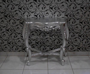 Muebles para el hogar, sala de estar interior, mesa de consola dorada tallada de madera, Estilo clásico - Product Image 3