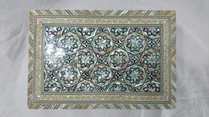 Boîte à bijoux égyptien en mosaïque, magnifique bijou de amison, J48 - Product Image 2
