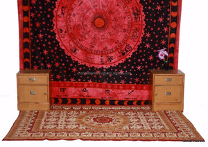 Arte étnico bohemio decoración del hogar tapiz Bonhomie Zodiac Hippie horóscopo colgante de pared colcha diseñada colcha de tela - Product Image 3