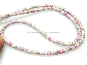 Cube Facettes Silverite Rubis Zoisite Perles Lâches Pierre Précieuse Rouge - Product Image 2