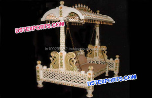 Indian Wedding Silver Metal Carved Jhula Indian Wedding <b>Swings</b> Muslim Wedding <b>Swing</b> Jhula Decoration Australia <b>Wooden</b> <b>Swing</b> <b>Set</b> - Product Image 6
