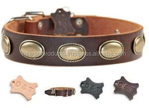 Collar de cuero de lujo de patrón sólido con decoración de encaje personalizado para perros medianos y grandes al por mayor - Product Image 3