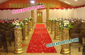 Hochzeit Gang Dekoration Kristall Säulen Event Dekor Gangweg Faser Spalten Kleine Säulen für Hochzeit Gehweg