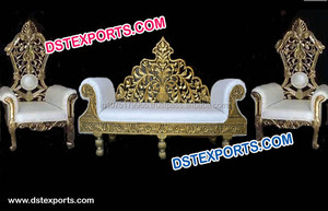 Muebles de Escenario Tallados para Bodas, Sofá Shahi Maharaja para Bodas Reales, Diseño Elegante, Nuevo Diseño de Muebles para Bodas, Reino Unido, Estados Unidos - Product Image 5