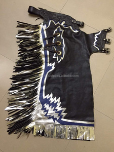 CHAPS D'ÉQUITATION WESTERN AVEC FRANGES/CONCEPTION PERSONNALISÉE CHAPS D'ÉQUITATION EN CUIR OU EN TISSU AVEC FRANGES ET BOUCLES EN ARGENT - Product Image 2