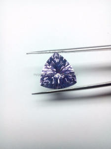 14mm Trillion Pink Amethyst Long Step Concave Cut - Product Image 4