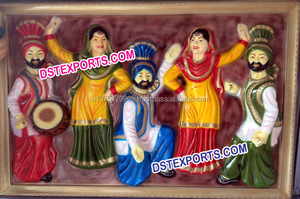 Estatua tradicional Punjabi Sohni Mehiwal cultura Punjabi estatuas de fibra de Boda boda bienvenida estatua Punjabi venta DST exportaciones - Product Image 3