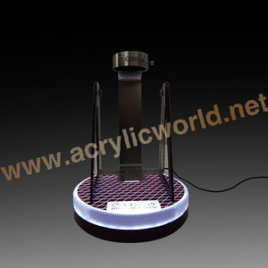Présentoir lumineux LED personnalisé en acrylique pour bouteilles de vin / Présentoir à spiritueux pour bureau et bar – Options de couleur Pantone - Product Image 4