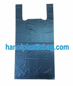 t-shirt plastic bags grocery black plastic bags - Product Image 2
