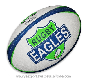 Ballon de rugby en gros d'usine direct matériau en caoutchouc Latex à haute rétention d'air Logo personnalisé imprimé pour l'entraînement à usage promotionnel - Product Image 2