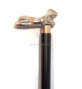 Viking Lion King of Animal mango de latón mango de León decorativo bastón/diseñador antiguo bastón de madera regalo - Product Image 3