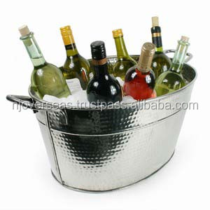 Seau à glace en acier inoxydable portable Bacs à boissons en métal et en cuivre durables Accessoires de verres de bar parfaits pour les fêtes - Product Image 2
