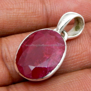 จี้เงินแท้สไตล์ศาสนา925ออกแบบได้ตามต้องการหินเหล็กทับทิมแซฟไฟร์เครื่องประดับเงินที่เป็นเอกลักษณ์อัญมณีธรรมชาติ - Product Image 2