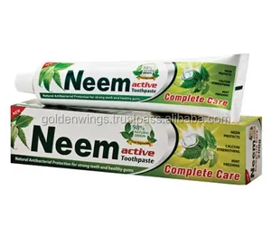 NEEM ACTIVE TOOTHPASTE COMPLETE CARE with the naturally enriched power of neem helps prevent cavities bleeding gums inflammation