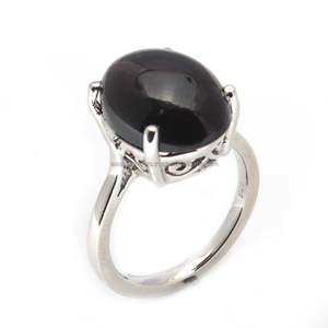 925เงินสเตอร์ลิงสีดำดาวแหวนพลอย - Product Image 1