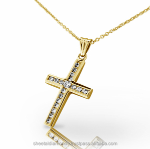 Véritable Diamant Croix Pendentif - Product Image 1