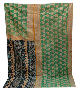 Sari Cotton Patchwork <b>Quilt</b> Unique Design Floral Print Kantha <b>Throw</b> - Product Image 2