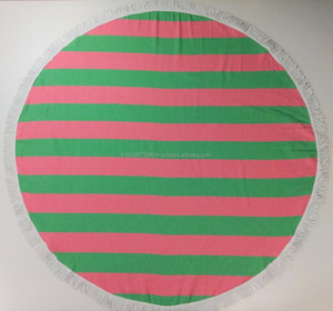 Serviette ronde Hamam pour hamameçon, produit antiparasitaire turc de turquie, rond, tissé et imprimé, suggestions, vente en gros - Product Image 2