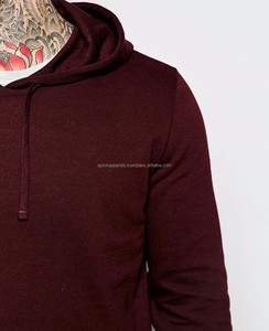 Vente en gros de sweats à capuche pour hommes en coton 100% bordeaux, logo personnalisé, OEM, streetwear, hiver, surdimensionné - Product Image 4