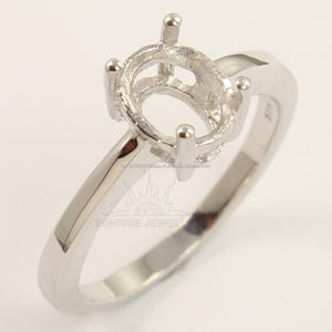 Ovale 925 EN ARGENT STERLING SEMI-MOUNT MARIAGE BAGUE de FIANÇAILLES 7X9 FORME OVALE CADRE TAILLES - Product Image 5