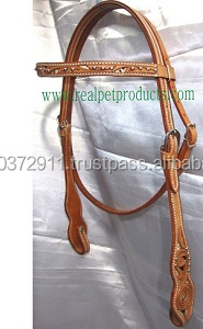 Premium Western Headstall Brida Cuero genuino Caballo Durable Cómodo Ajuste Personalizable Color Logo Uso en interiores A granel al por mayor - Product Image 4