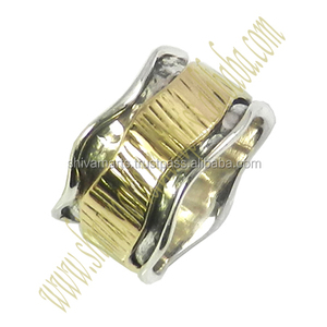 Unisex 925 Sterling Silver Brass Vintage <b>Spinner</b> <b>Ring</b> Handmade Fancy Jewelry Eternity Vermeil Wedding Party Fine Jewelry - Product Image 2