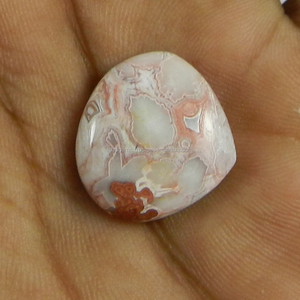 Ágata Crazy Lace natural de 17x19 mm en forma de corazón, 2.35 g, piedra preciosa para joyería IG0659 - Product Image 3